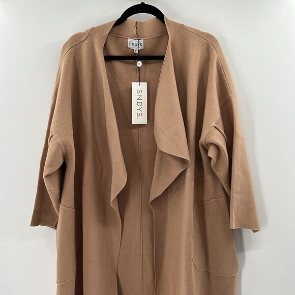 Revolve x SNDYS Tia Knit Cardigan - Camel - Large - New with tags - Picture 3 of 9